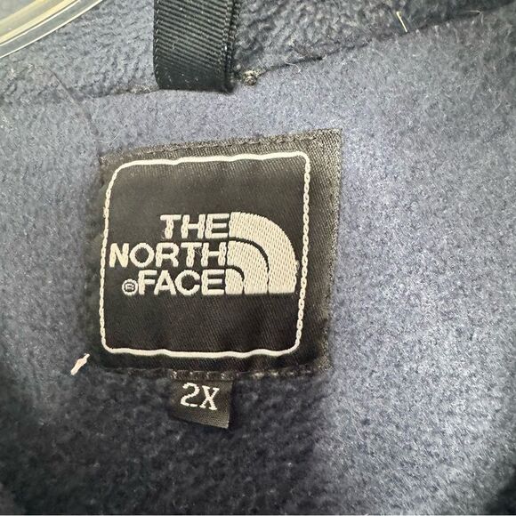 The North Face navy and black zip up jacket size 2X - Picture 4 of 5
